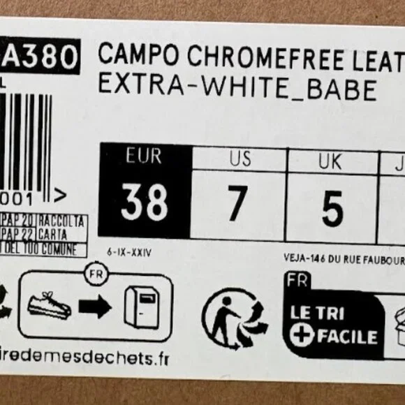 Veja Women's Campo Leather Sneakers in White and Pink - Picture 4 of 8